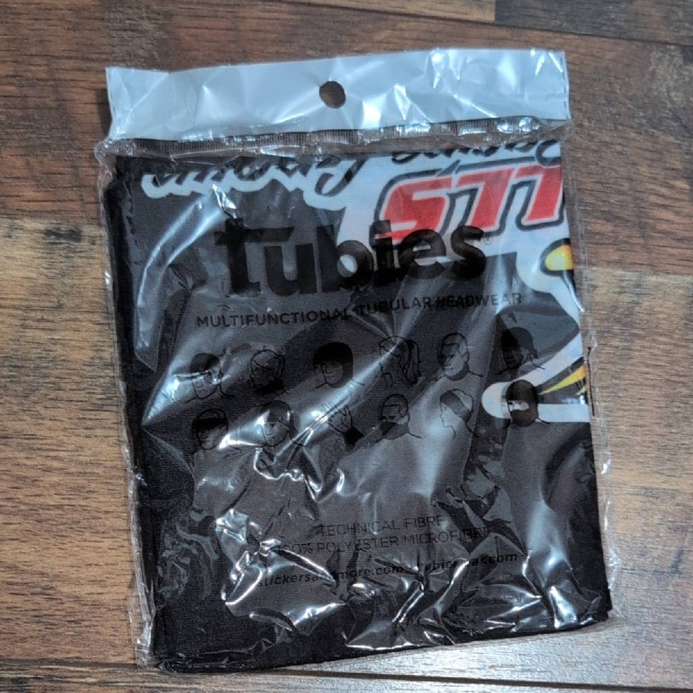 Tubies Black Multifunctional Headwear With All Balls Racing Logo